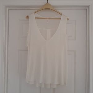 Free People Off White peep hole Shoulder Top